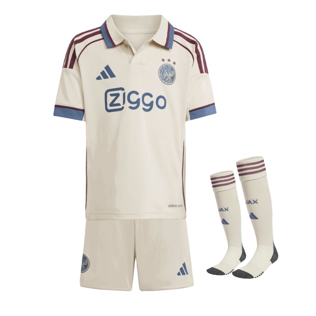 Ajax Tredje Barn Draktsett 2025/26 – Trøye + Shorts + Strømper