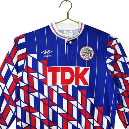 Ajax 1989/90 Borte Retro drakt Langermet