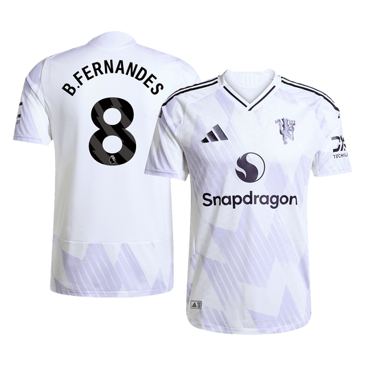 B.FERNANDES #8 Manchester United Borte Herrer Matchdrakt 2025/26