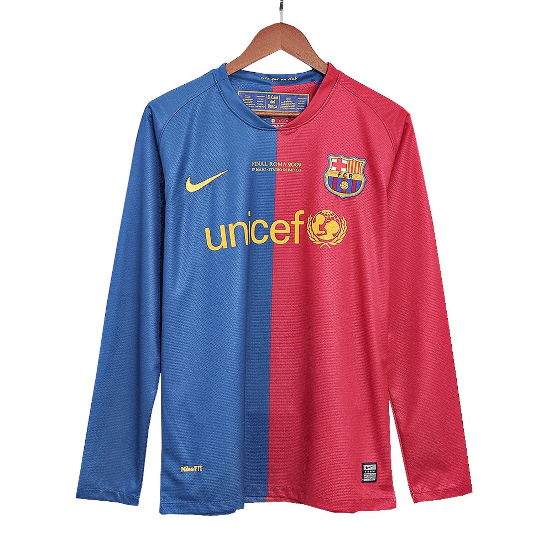 MESSI #10 Barcelona 2008/09 Hjemme Retro drakt Langermet – UCL-finale