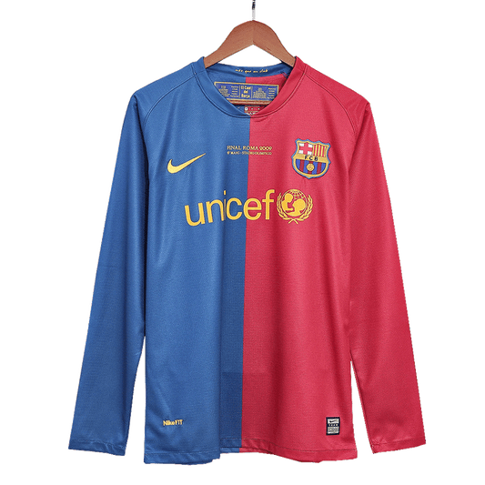 MESSI #10 Barcelona 2008/09 Hjemme Retro drakt Langermet – UCL-finale