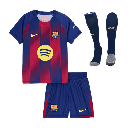 Barcelona Hjemme Barn Draktsett 2025/26 – Trøye + Shorts + Strømper
