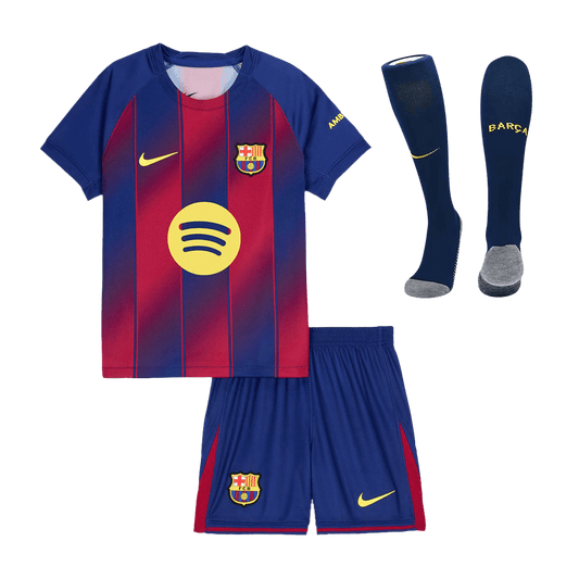 Barcelona Hjemme Barn Draktsett 2025/26 – Trøye + Shorts + Strømper