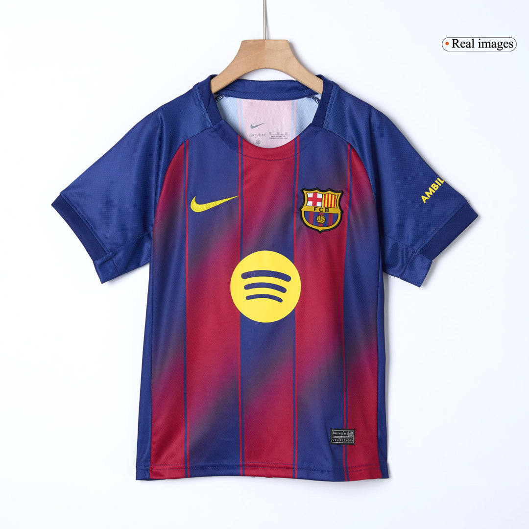 Barcelona Hjemme Barn Draktsett 2025/26 – Trøye + Shorts + Strømper