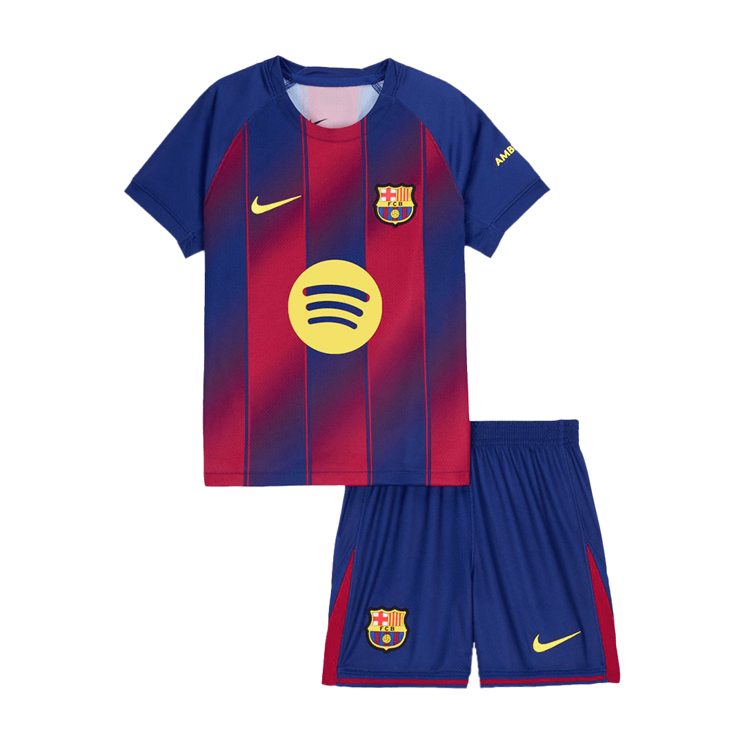 Barcelona Hjemme Barn Drakt + Shorts 2025/26