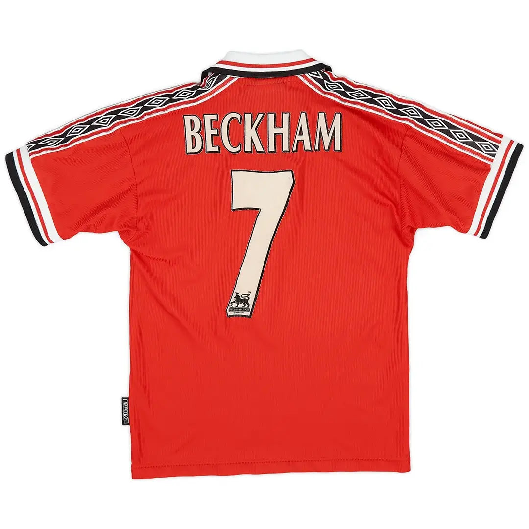 Beckham #7 Manchester United 1998/99 Hjemme Retro drakt