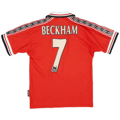 Beckham #7 Manchester United 1998/99 Hjemme Retro drakt