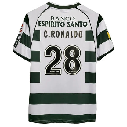 C.RONALDO #28 Sporting CP 2001/03 Hjemme Retro drakt