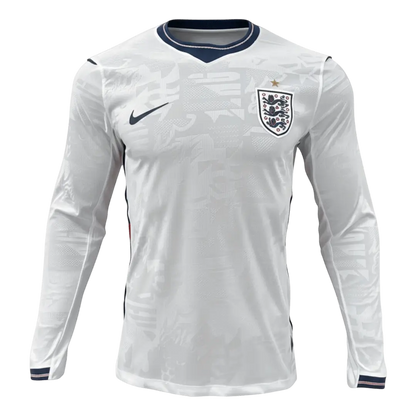 England Hjemme Herrer Matchdrakt Langermet – VM 2026