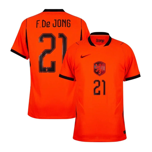 Nederland Hjemme Herrer Matchdrakt F.De JONG #21 – VM 2026