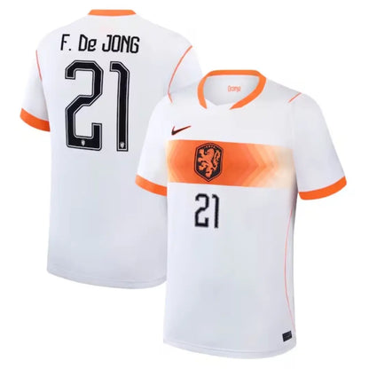 Nederland Borte Herrer Matchdrakt F.De JONG #21 – VM 2026