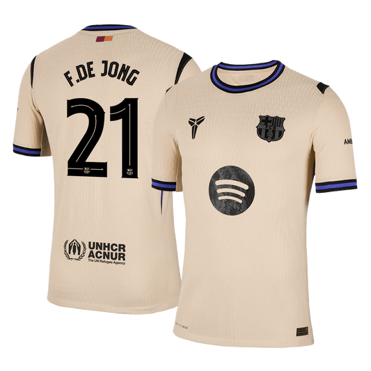 F.DE JONG #21 Barcelona Borte UCL Herrer Matchdrakt 2025/26