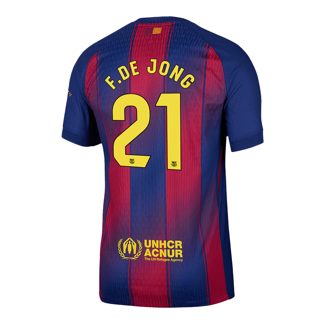 F.DE JONG #21 Barcelona Hjemme Herrer Matchdrakt 2025/26