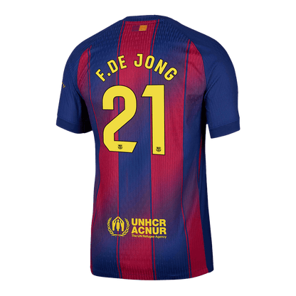 F.DE JONG #21 Barcelona Hjemme Herrer Matchdrakt 2025/26