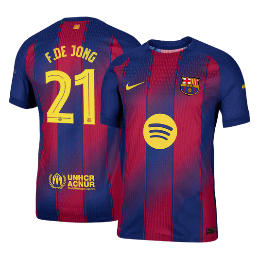 F.DE JONG #21 Barcelona Hjemme UCL Herrer Matchdrakt 2025/26