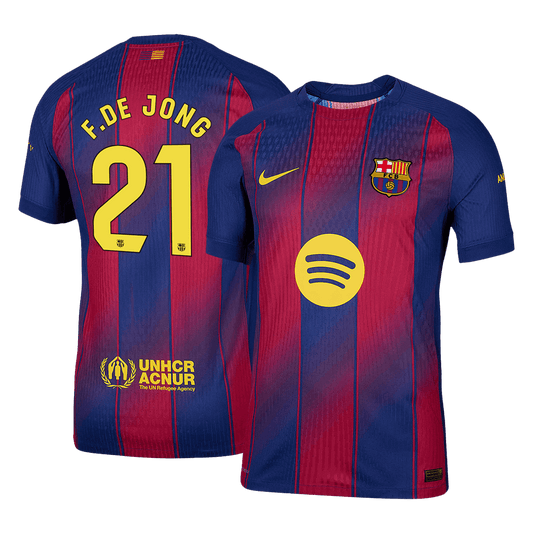 F.DE JONG #21 Barcelona Hjemme Herrer Matchdrakt 2025/26