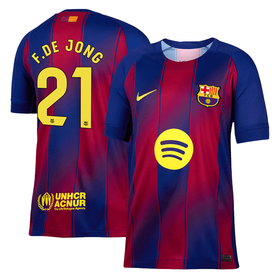 F.DE JONG #21 Barcelona Hjemme Herrer Fan-drakt 2025/26