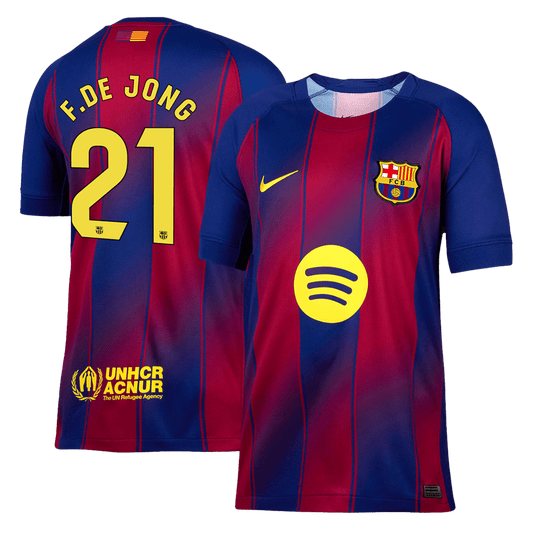 F.DE JONG #21 Barcelona Hjemme Herrer Fan-drakt 2025/26