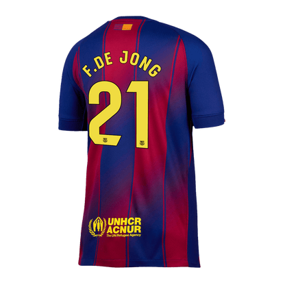 F.DE JONG #21 Barcelona Hjemme Herrer Fan-drakt 2025/26