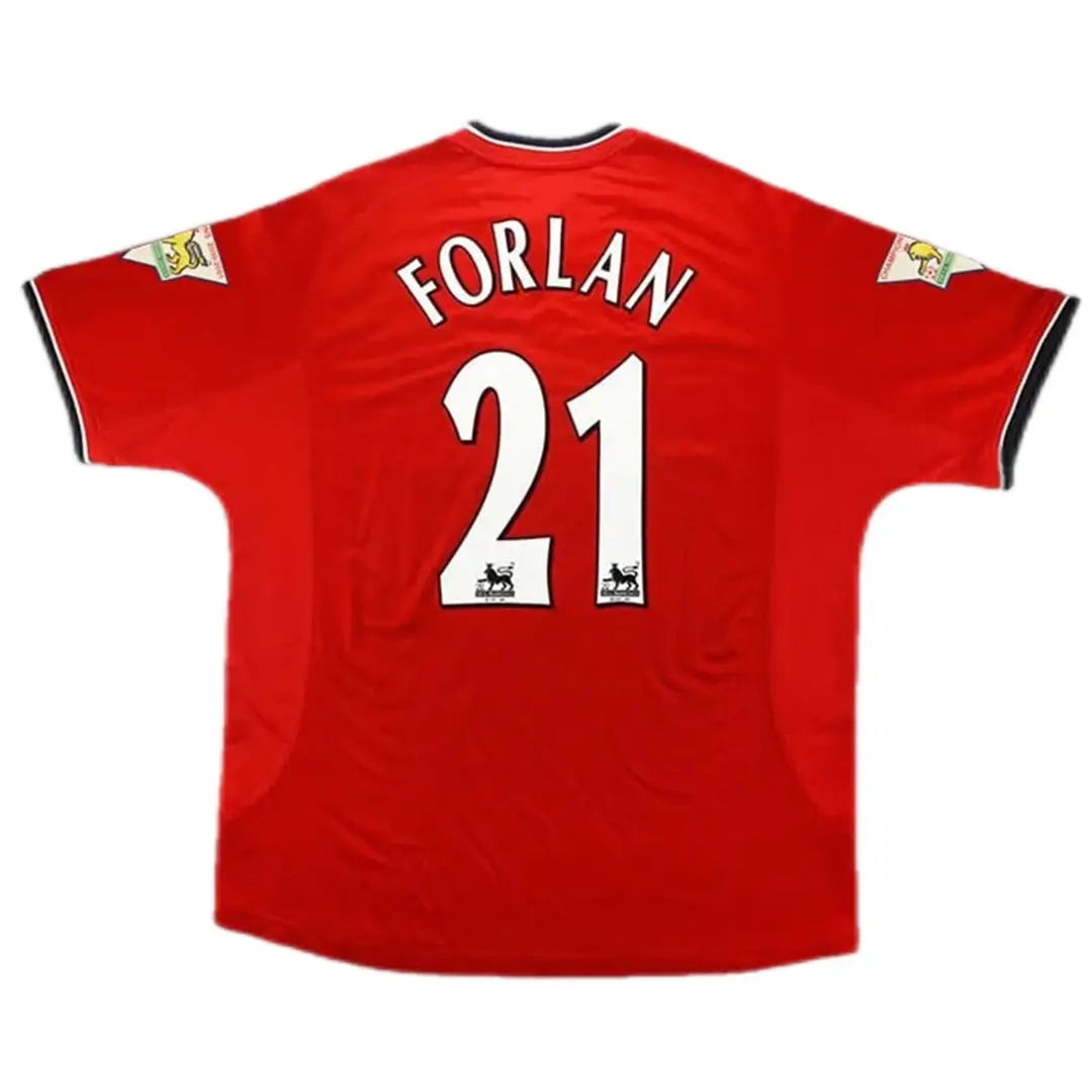 FORLAN #21 Manchester United 2000/02 Hjemme Retro drakt