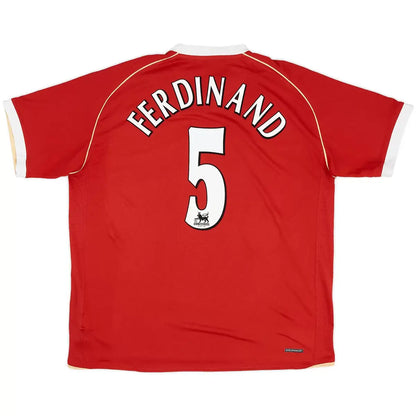 Ferdinand #5 Manchester United 2006/07 Hjemme Retro drakt