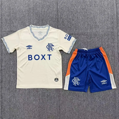 Glasgow Rangers Borte Barn Drakt + Shorts 2026/27