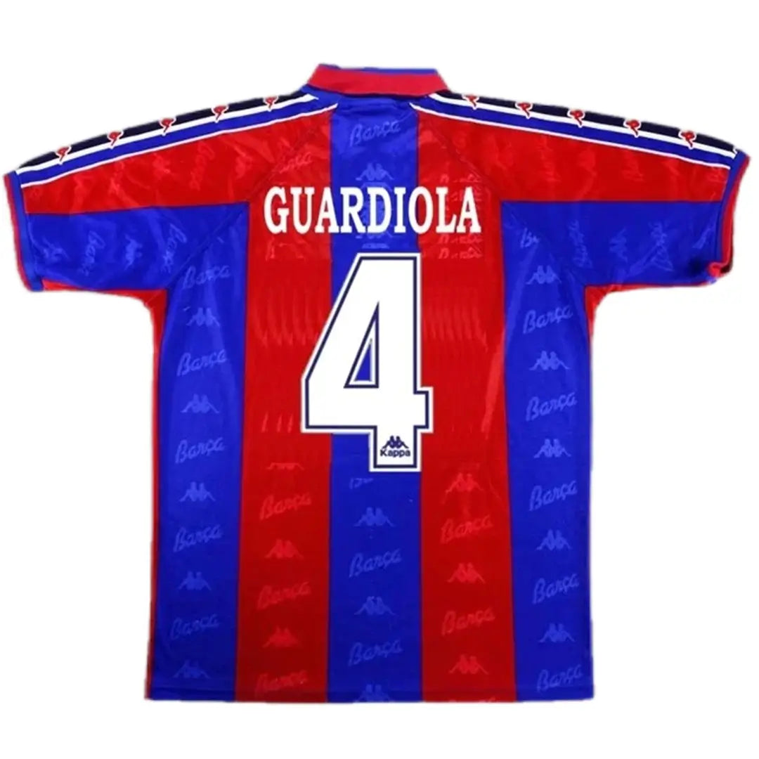 Guardiola #4 Barcelona 1996/97 Hjemme Retro drakt