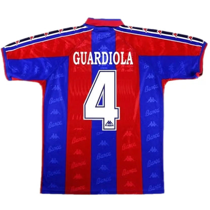 Guardiola #4 Barcelona 1996/97 Hjemme Retro drakt