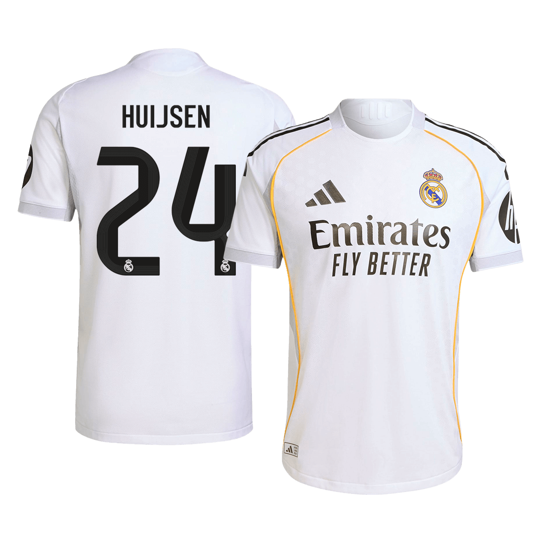 HUIJSEN #24 Real Madrid Hjemme Herrer Matchdrakt 2025/26