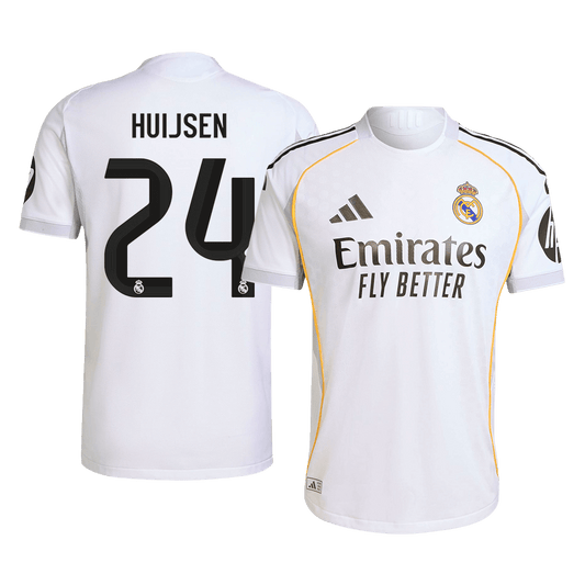 HUIJSEN #24 Real Madrid Hjemme Herrer Matchdrakt 2025/26