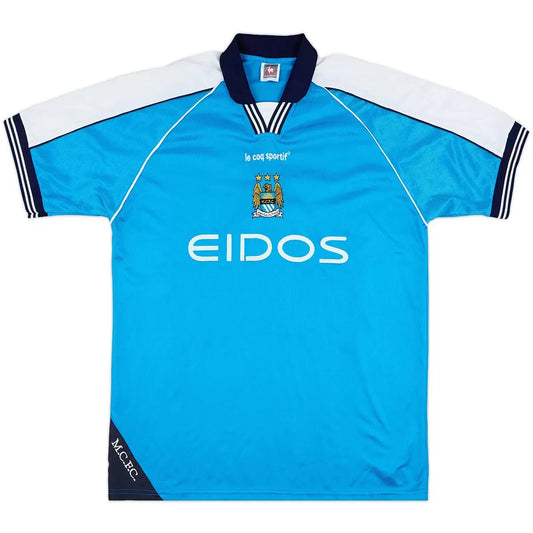DICKOV #9 Manchester City 1999/01 Hjemme Retro drakt