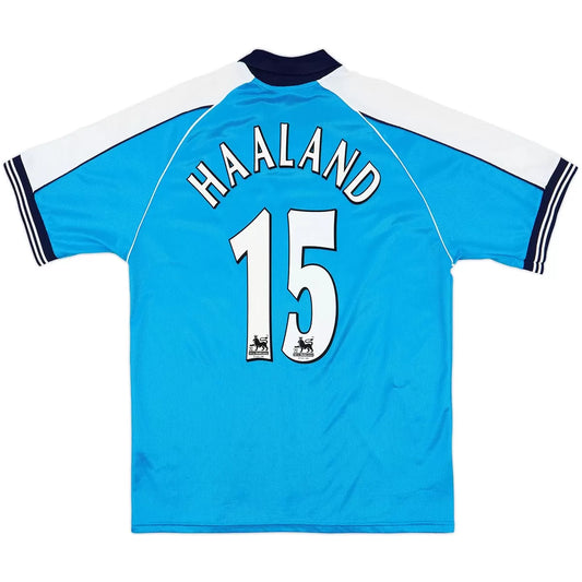 HAALAND #15 Manchester City 1999/01 Hjemme Retro drakt
