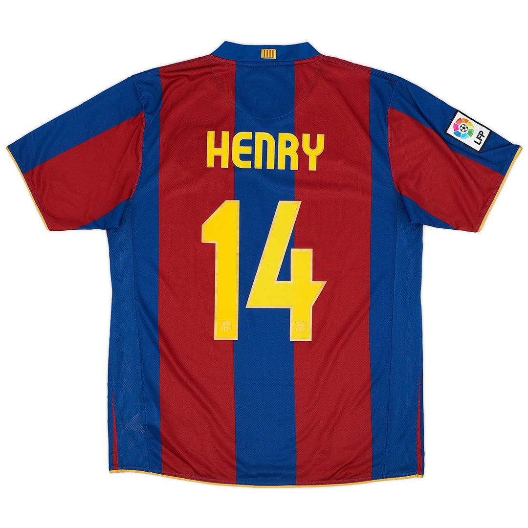 Henry #14 Barcelona 2007/08 Hjemme Retro drakt