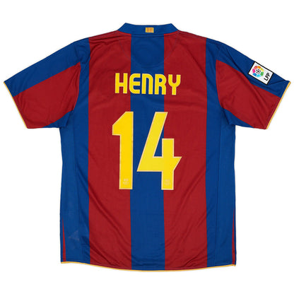 Henry #14 Barcelona 2007/08 Hjemme Retro drakt