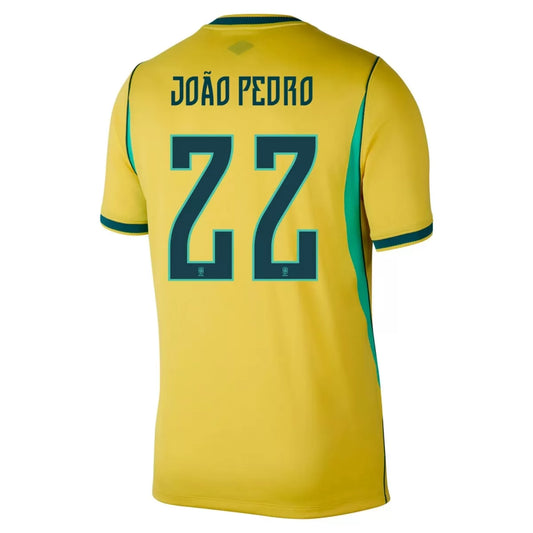 Brasil Hjemme Herrer Fan-drakt JOÃO PEDRO #22 – VM 2026