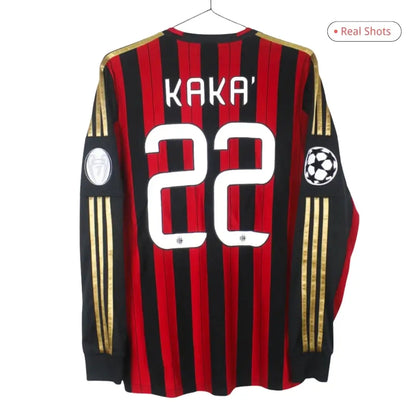 KAKA' #22 AC Milan 2013/14 Hjemme Retro drakt Langermet – UCL