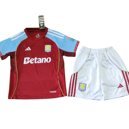 Aston Villa Hjemme Barn Drakt + Shorts 2025/26