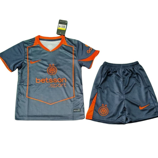 Inter Milan Tredje s Barn Drakt + Shorts 2025/26