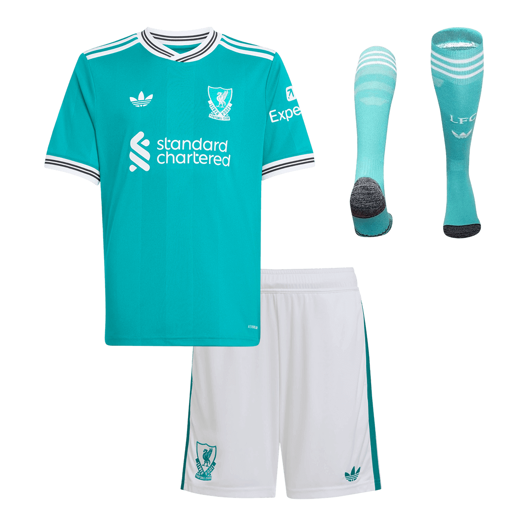 Liverpool Tredje Barn Draktsett 2025/26 – Trøye + Shorts + Strømper