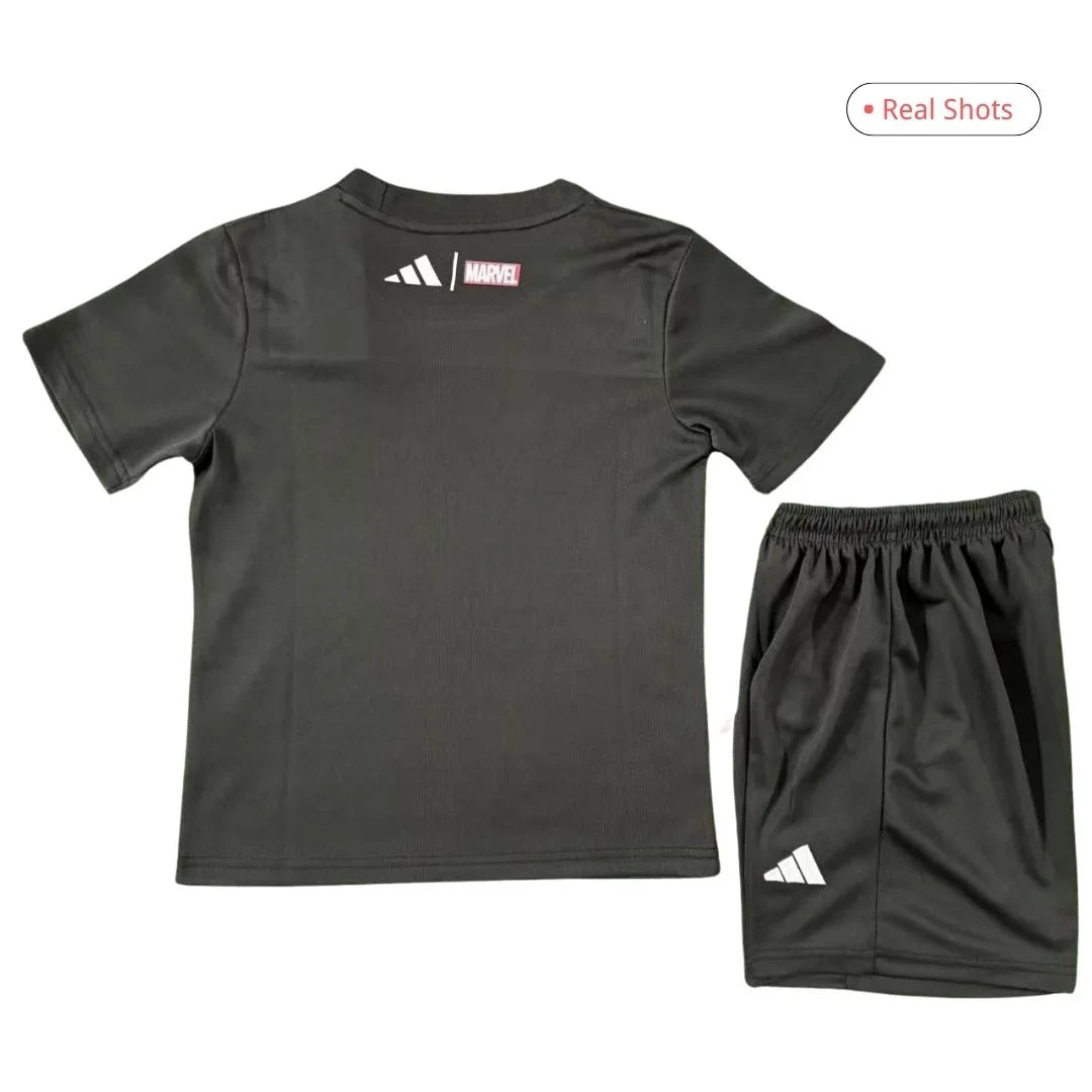 Real Madrid Marvel Warm Up Svart Barn Oppvarmingsdrakt 2025/26