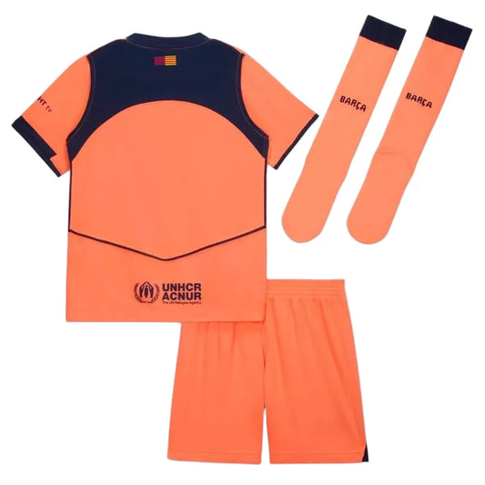 Barcelona Tredje Barn Draktsett 2025/26 – Trøye + Shorts + Strømper