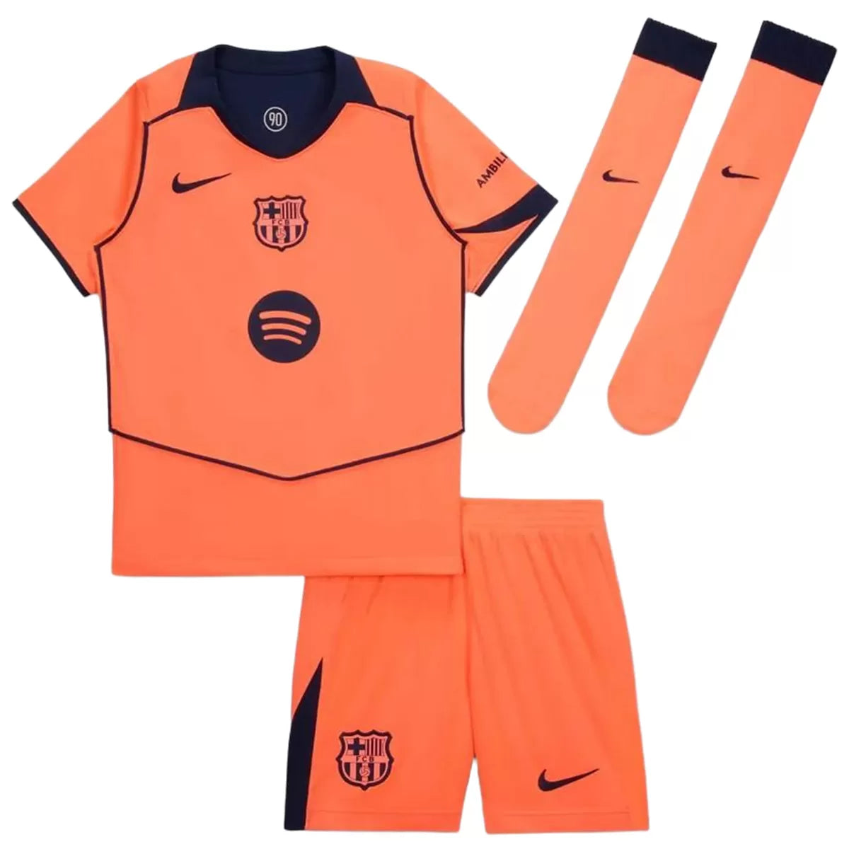 Barcelona Tredje Barn Draktsett 2025/26 – Trøye + Shorts + Strømper