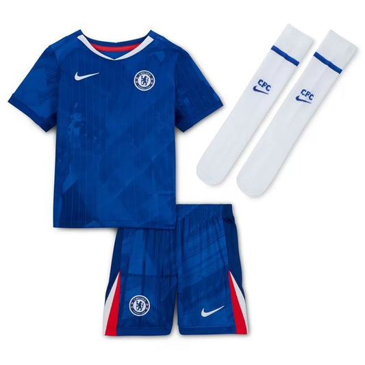 Chelsea Hjemme Barn Draktsett 2025/26 – Trøye + Shorts + Strømper