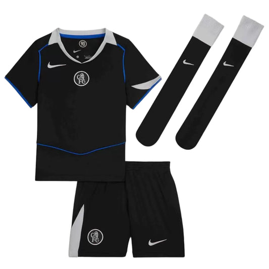 Chelsea Tredje Barn Draktsett 2025/26 – Trøye + Shorts + Strømper