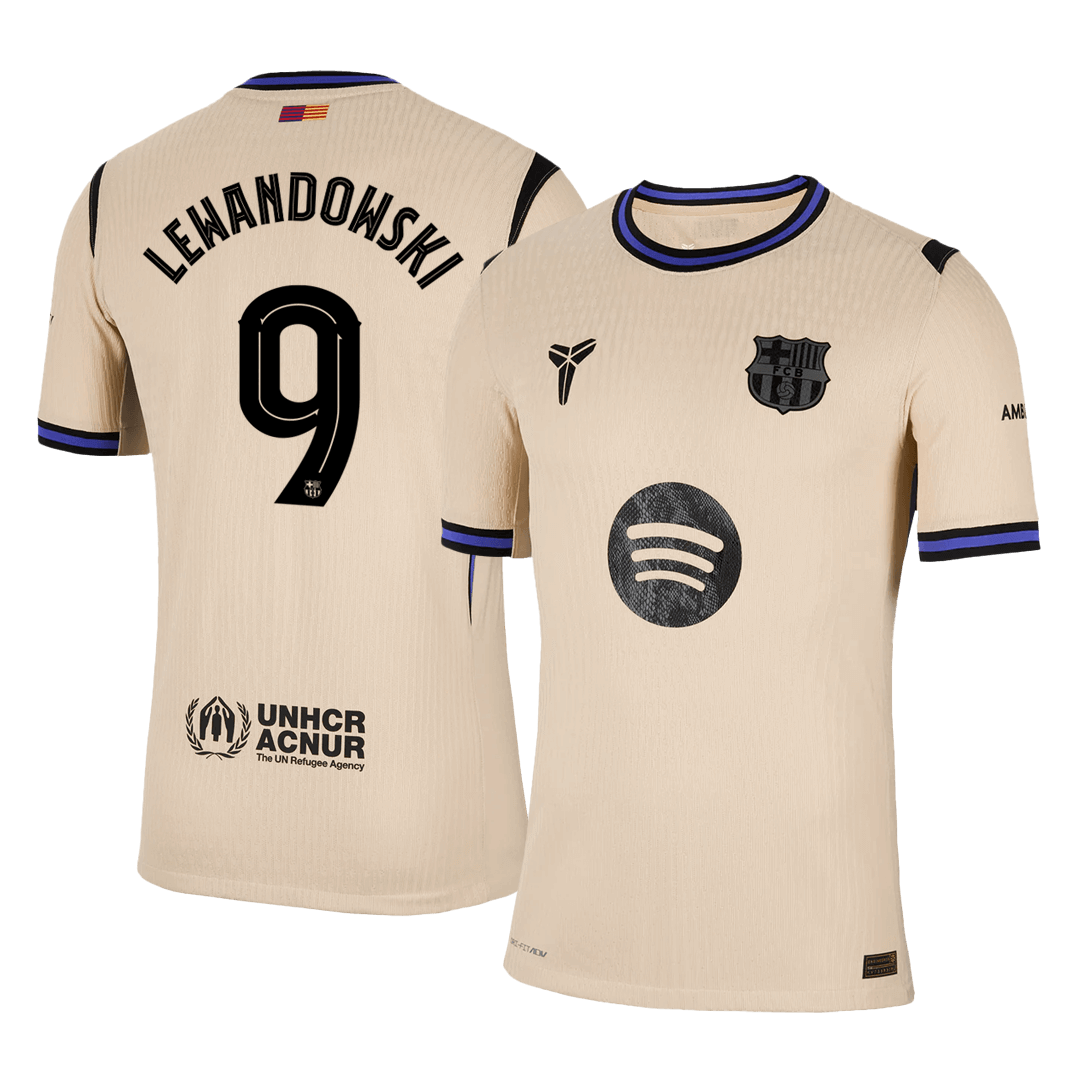 LEWANDOWSKI #9 Barcelona Borte UCL Herrer Matchdrakt 2025/26