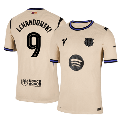 LEWANDOWSKI #9 Barcelona Borte UCL Herrer Matchdrakt 2025/26