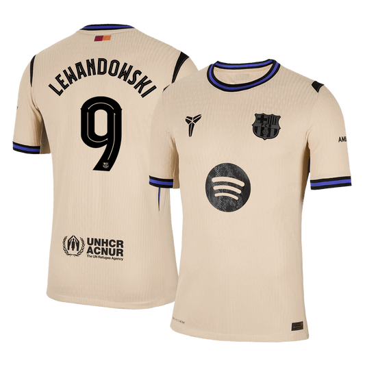 LEWANDOWSKI #9 Barcelona Borte UCL Herrer Matchdrakt 2025/26