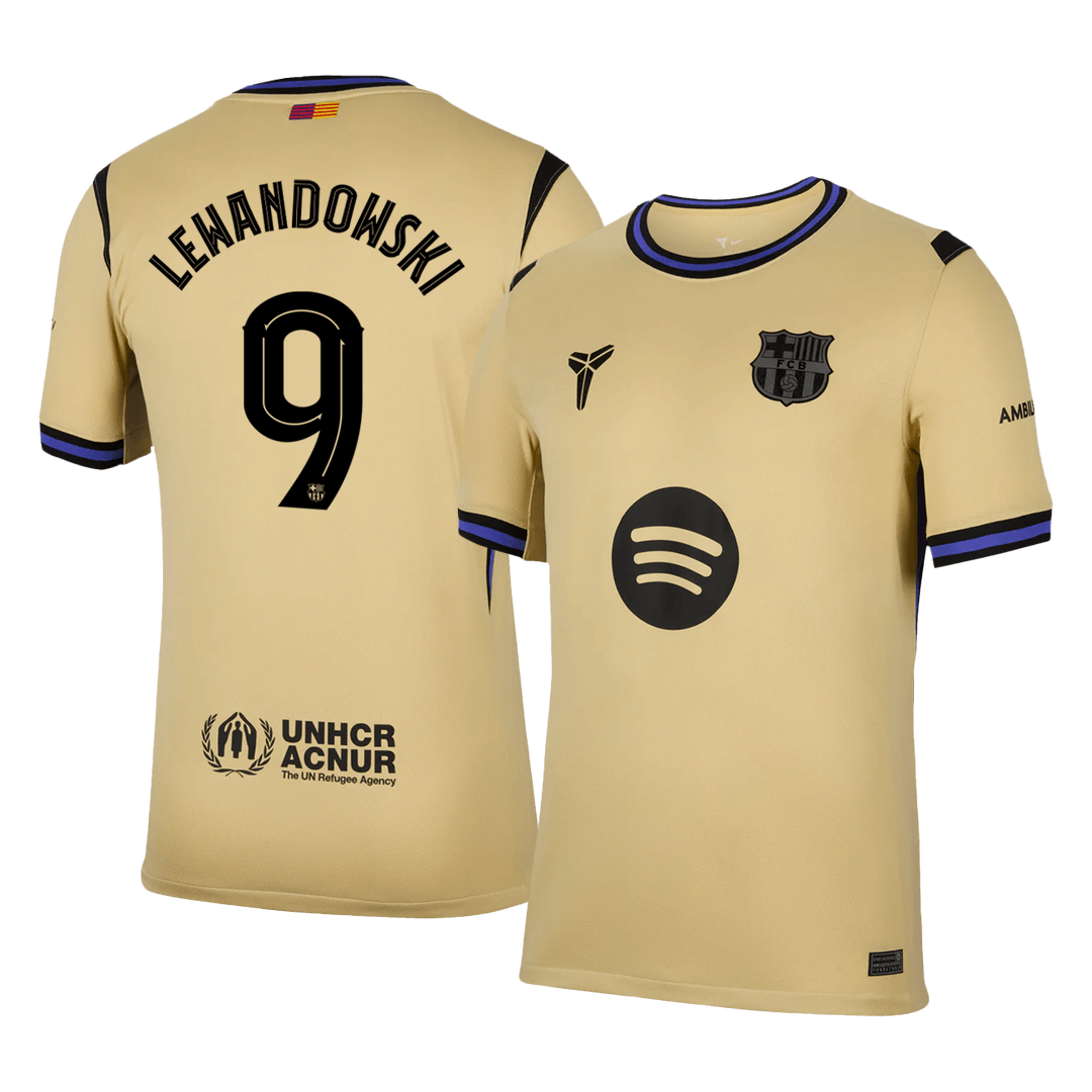 LEWANDOWSKI #9 Barcelona Borte UCL Herrer Fan-drakt 2025/26