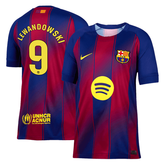 LEWANDOWSKI #9 Barcelona Hjemme Herrer Fan-drakt 2025/26