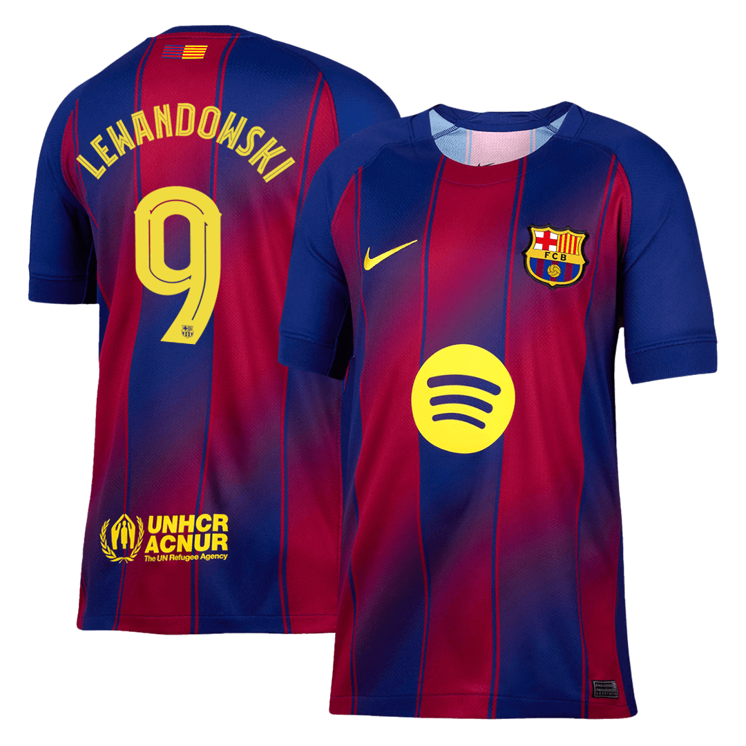 LEWANDOWSKI #9 Barcelona Hjemme UCL Herrer Fan-drakt 2025/26